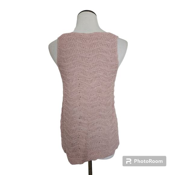 Madewell Crochet Sweater Tank Light Pink - XS - Picture 5 of 10